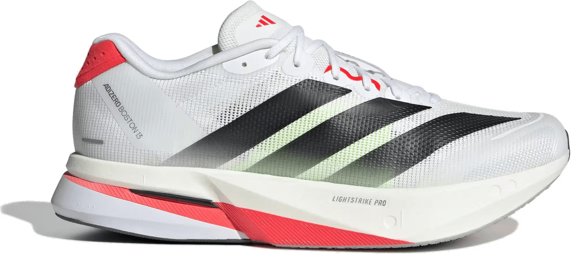 adidas Adizero Boston 13 White Black Lucid Red