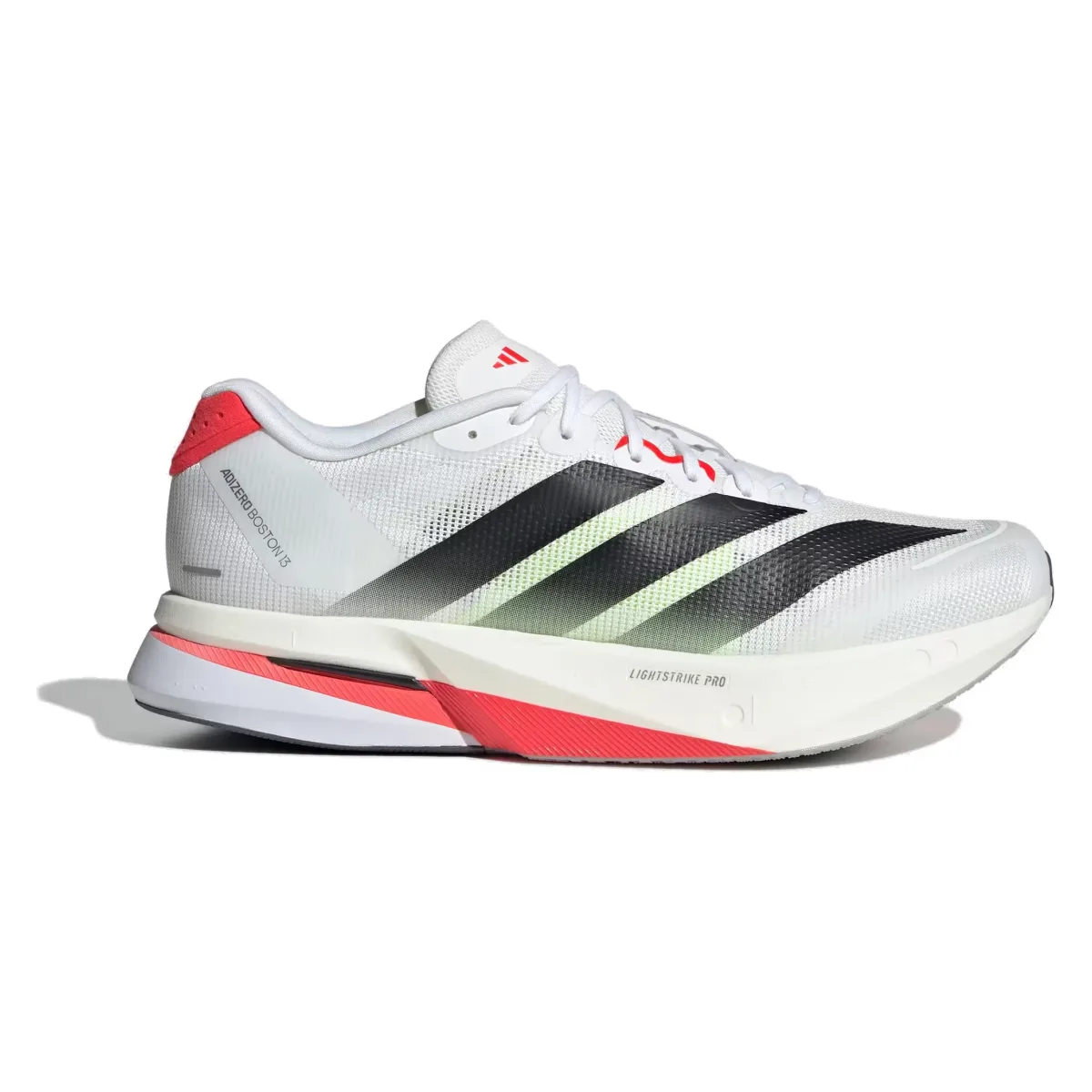 adidas Adizero Boston 13 White Black Lucid Red