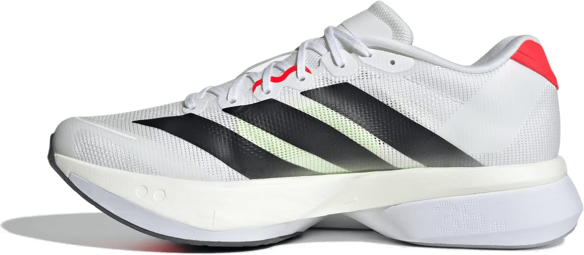 adidas Adizero Boston 13 White Black Lucid Red