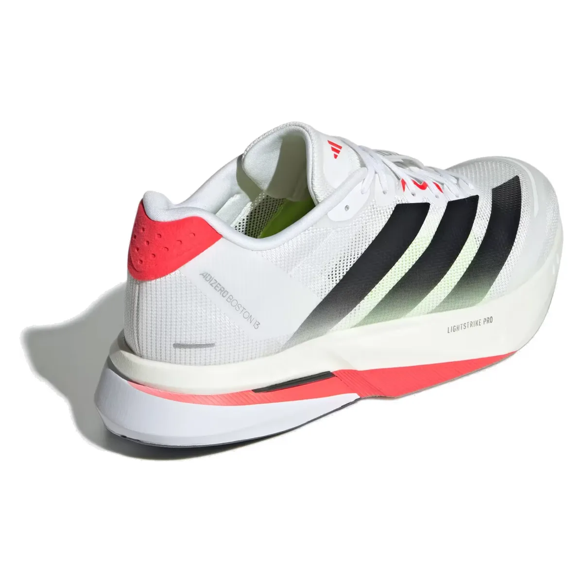 adidas Adizero Boston 13 White Black Lucid Red