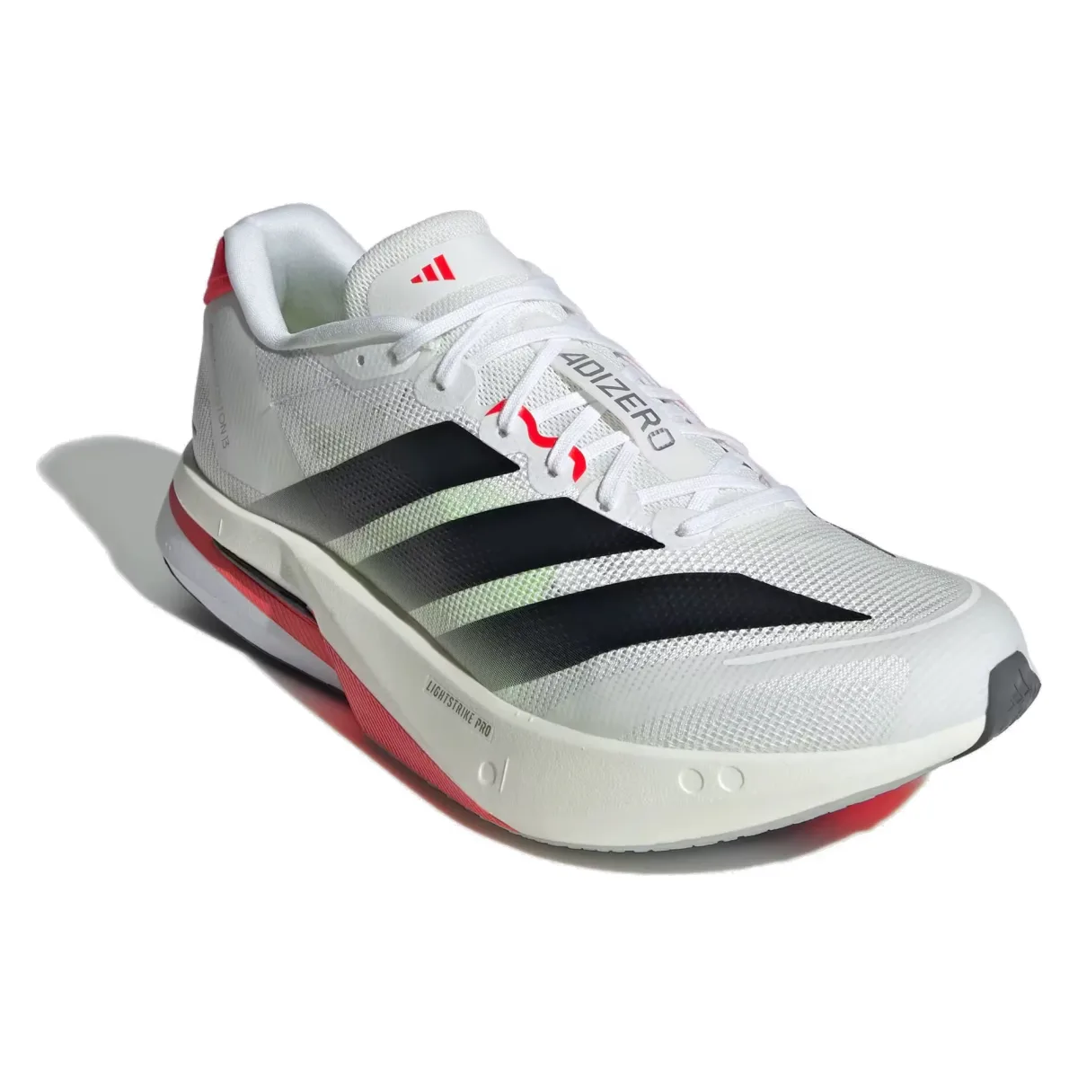adidas Adizero Boston 13 White Black Lucid Red