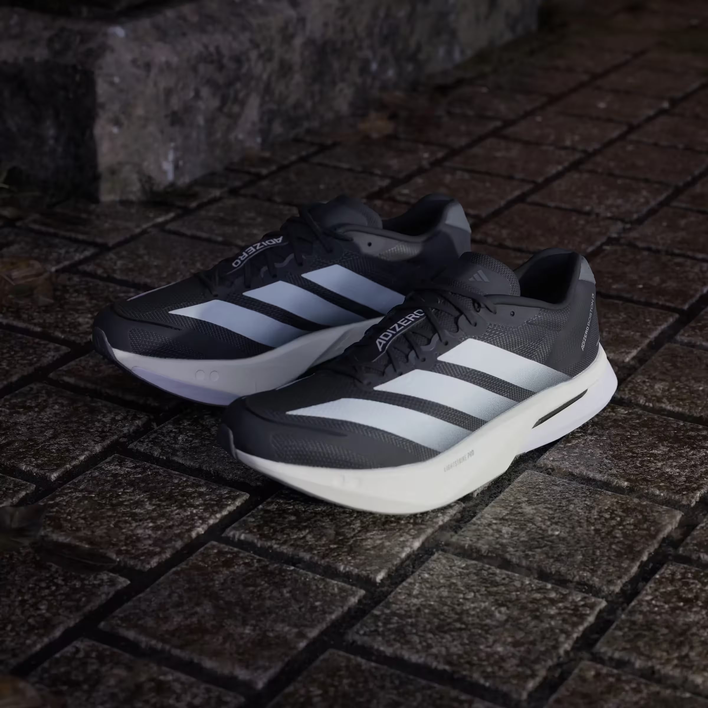 adidas Adizero Boston 13 Core Black Cloud White Grey Five