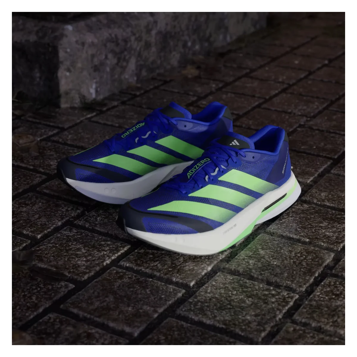 adidas Adizero Boston 13 Lucid Blue Lime Burst Core Black