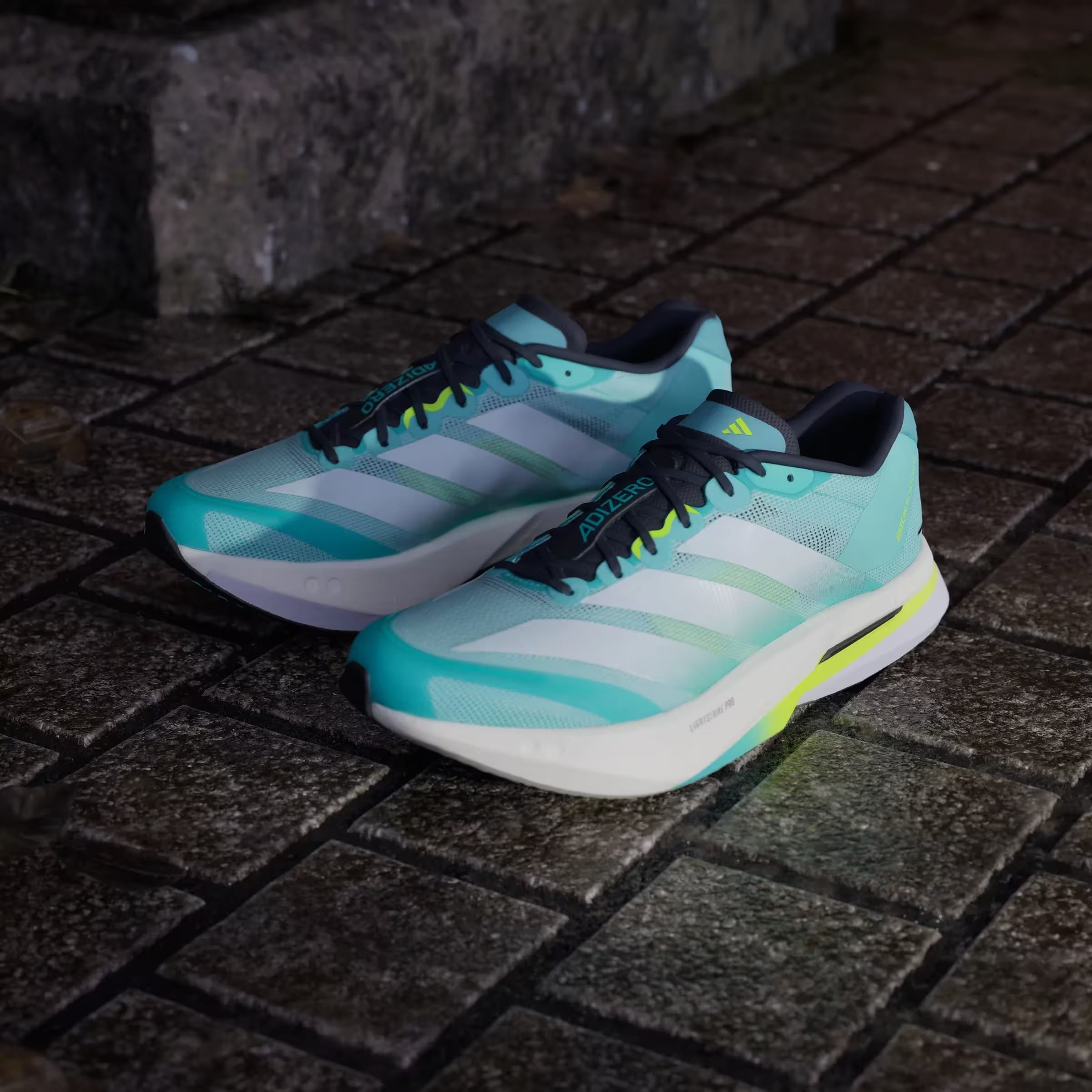 adidas Adizero Boston 13 Flash Aqua White Lucid Lemon