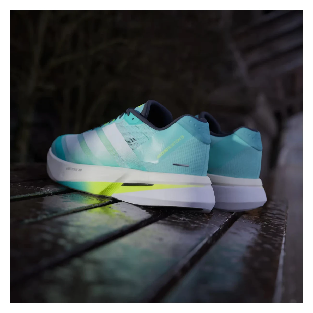 adidas Adizero Boston 13 Flash Aqua White Lucid Lemon