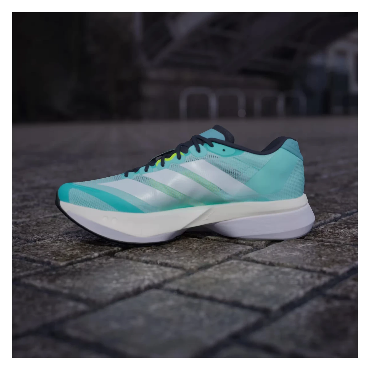 adidas Adizero Boston 13 Flash Aqua White Lucid Lemon