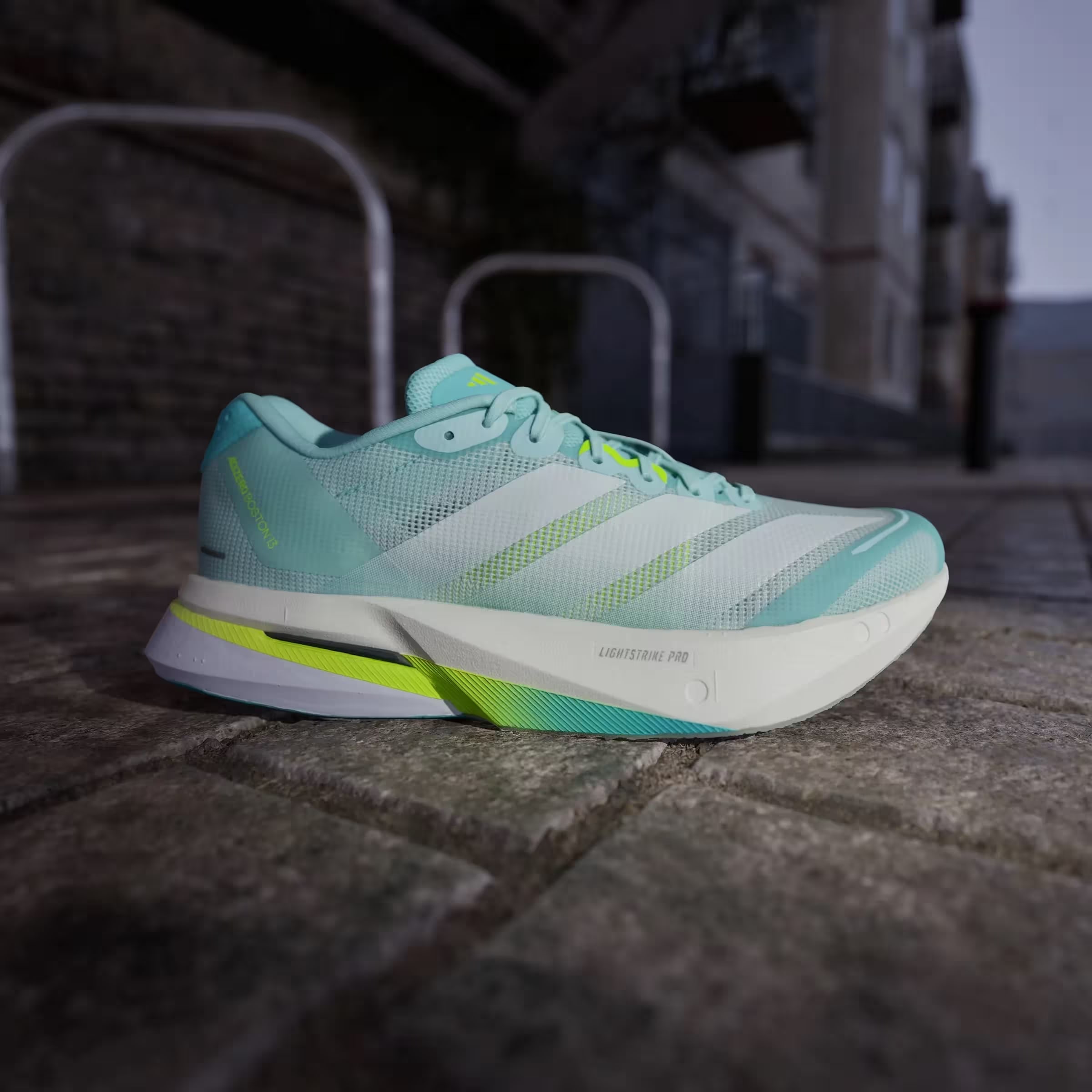adidas Adizero Boston 13 Semi Flash Aqua Zero Metalic Lucid Lemon (Women's)