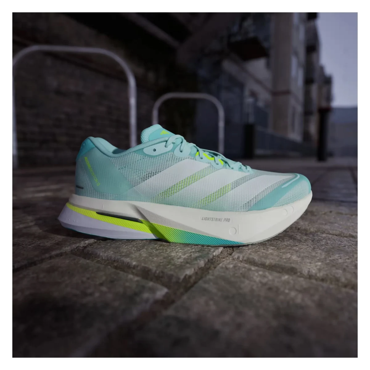 adidas Adizero Boston 13 Semi Flash Aqua Zero Metalic Lucid Lemon (Women's)
