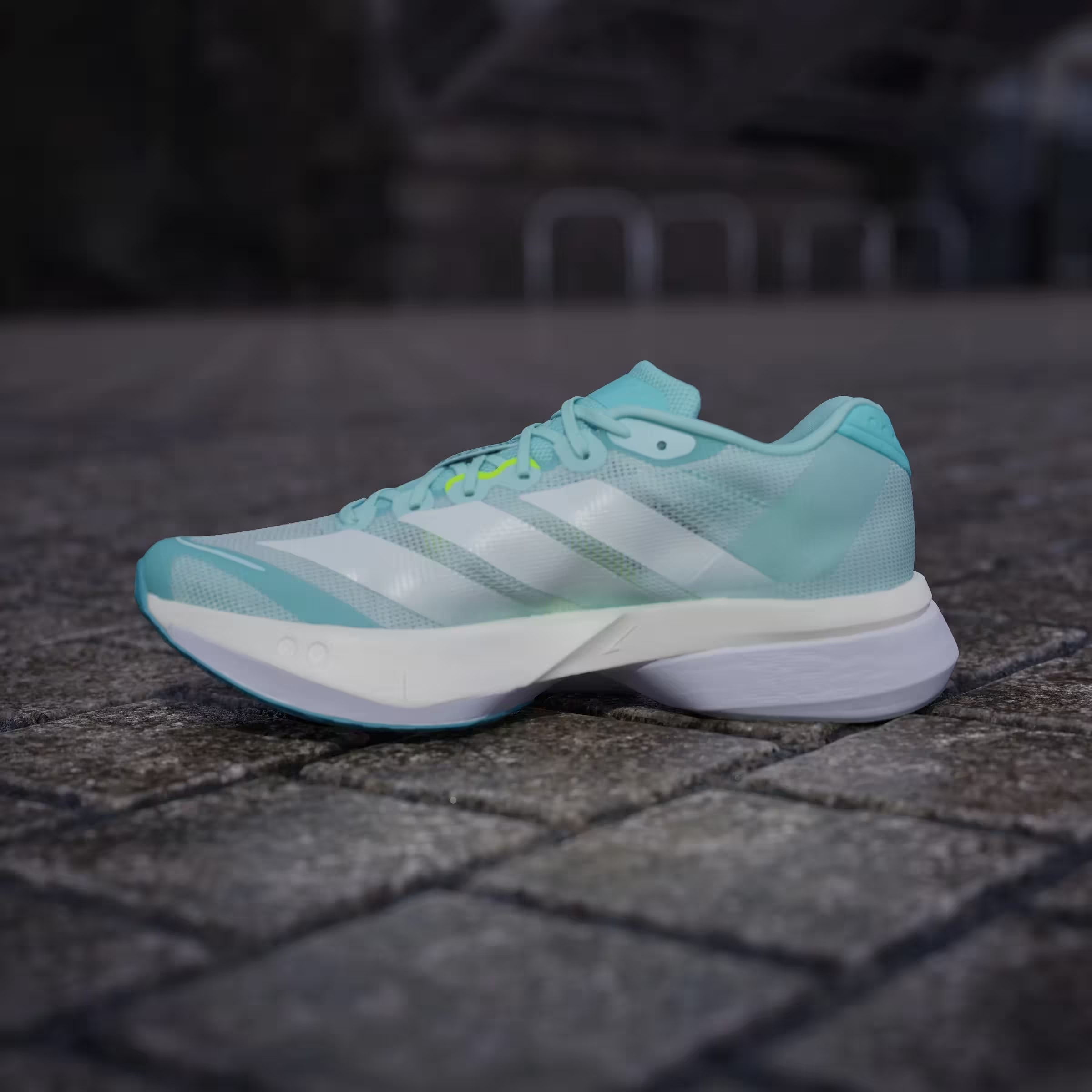 adidas Adizero Boston 13 Semi Flash Aqua Zero Metalic Lucid Lemon (Women's)