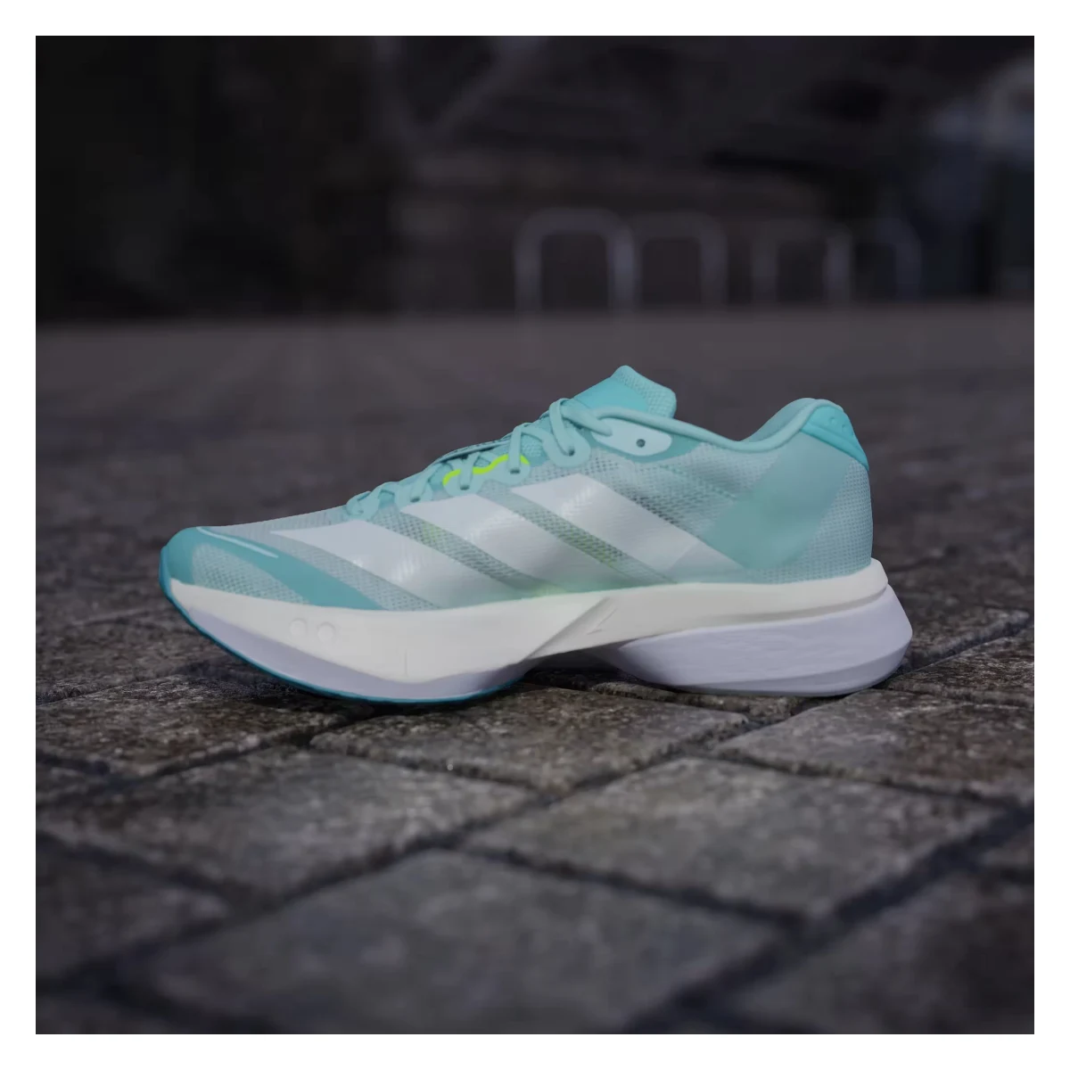 adidas Adizero Boston 13 Semi Flash Aqua Zero Metalic Lucid Lemon (Women's)