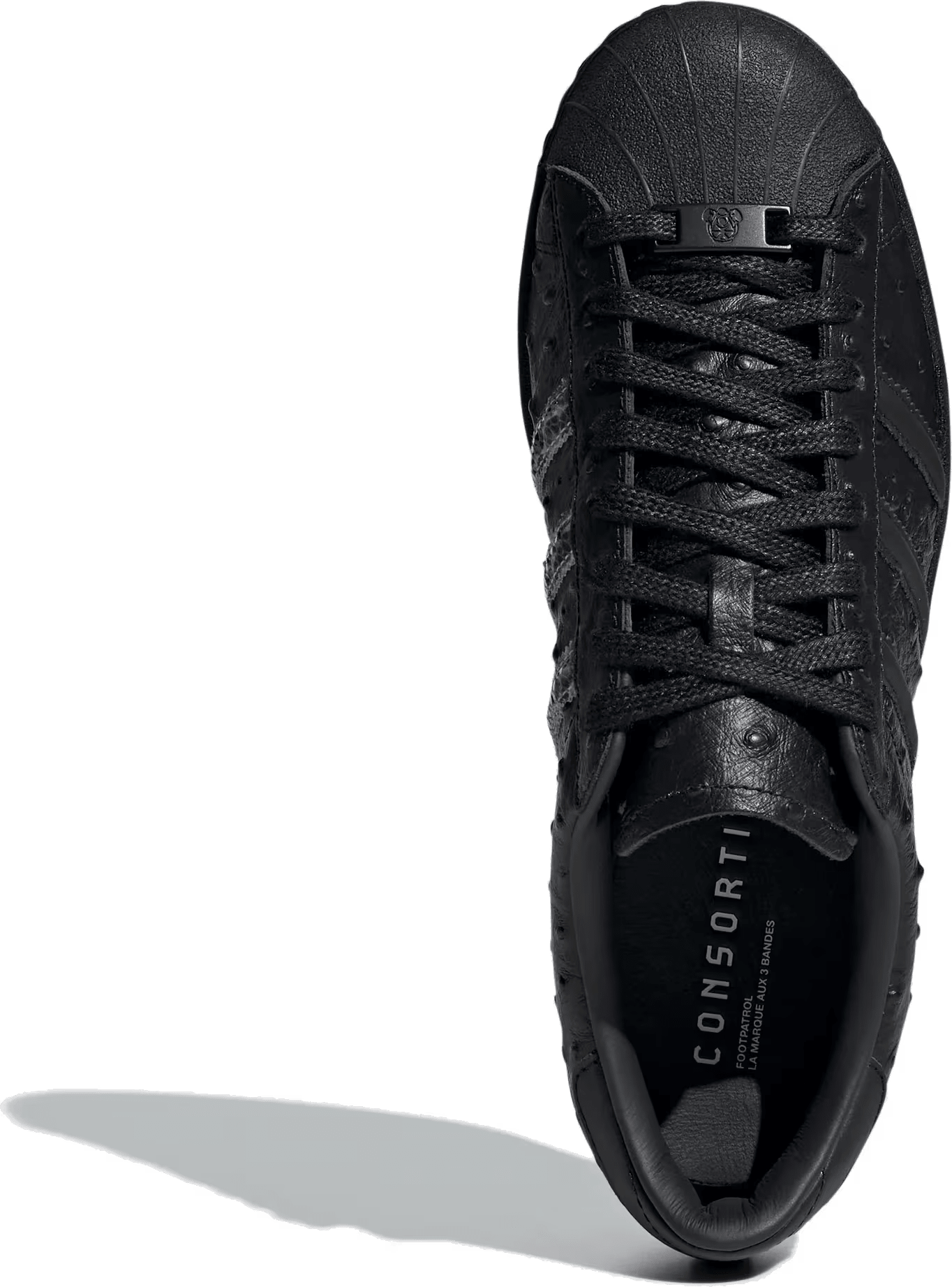 Footpatrol x Adidas Consortium Superstar "Black Ostrich"