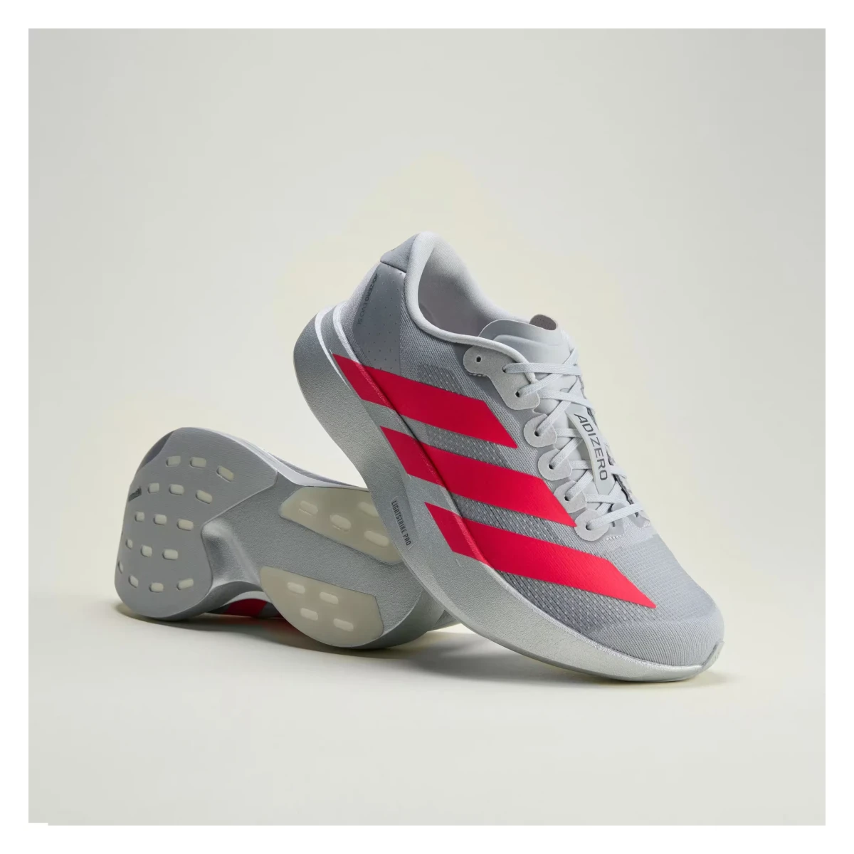 adidas Adizero Evo SL Silver Metallic Lucid Red