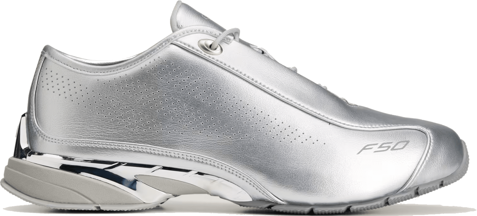 Arte Antwerp x Adidas F50 Feather Patent Leather "Silver Metallic"