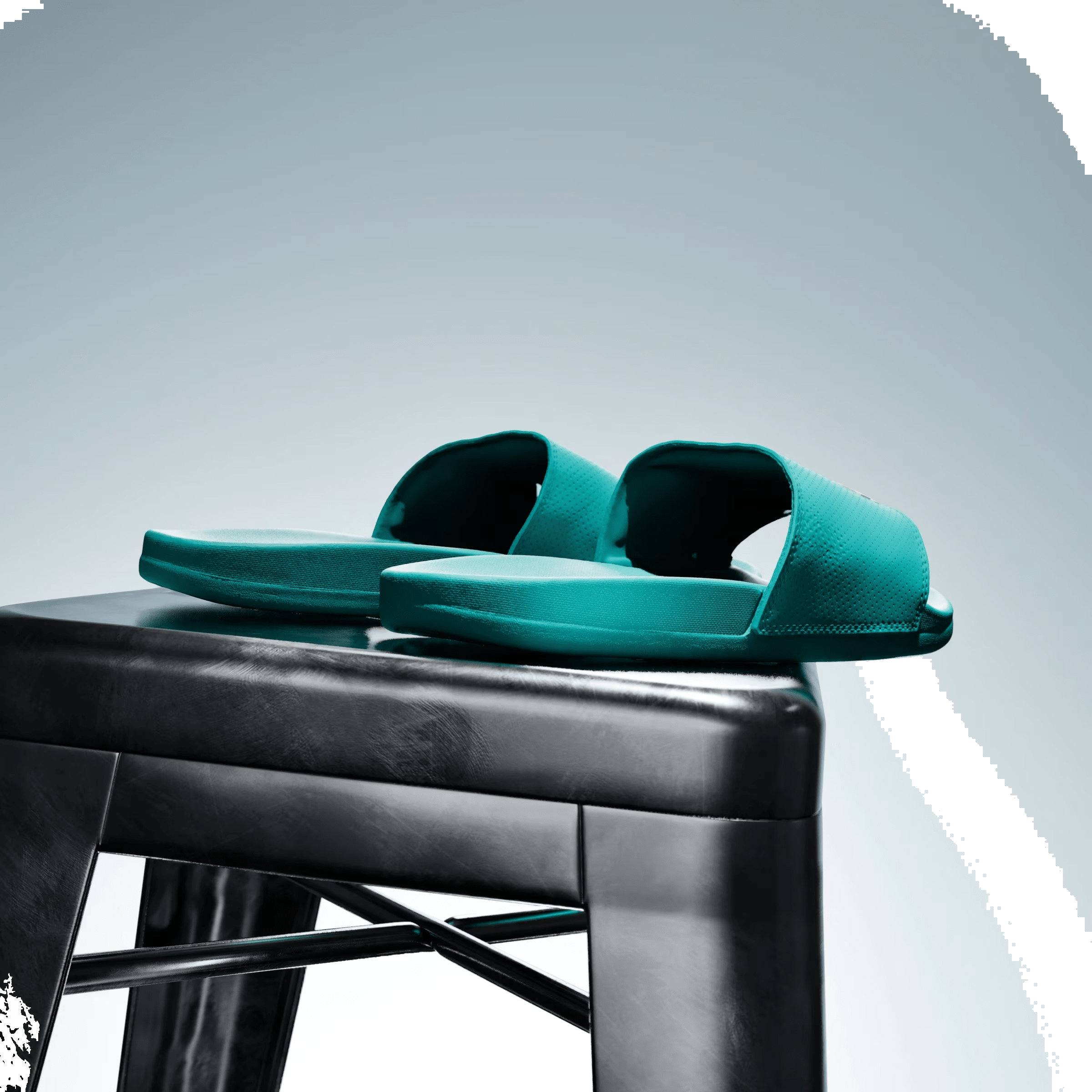 adidas Adilette Comfort Slides Mercedes-AMG Petronas Formula One Team Semi Mint Rush White