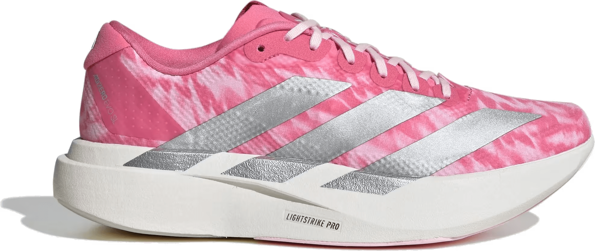 adidas Adizero Evo SL Woven Pink Fusion Silver Metallic (Women's)