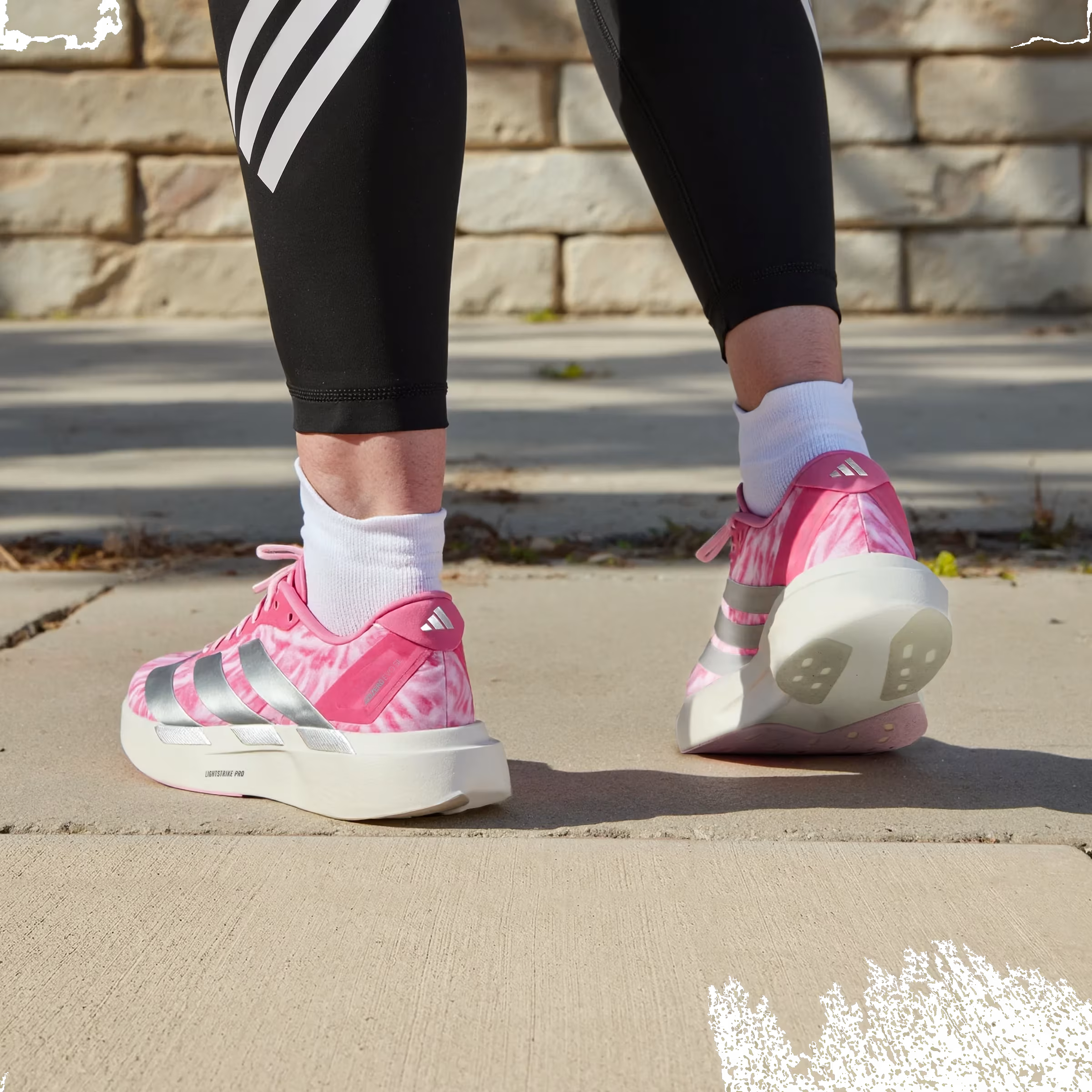 adidas Adizero Evo SL Woven Pink Fusion Silver Metallic (Women's)