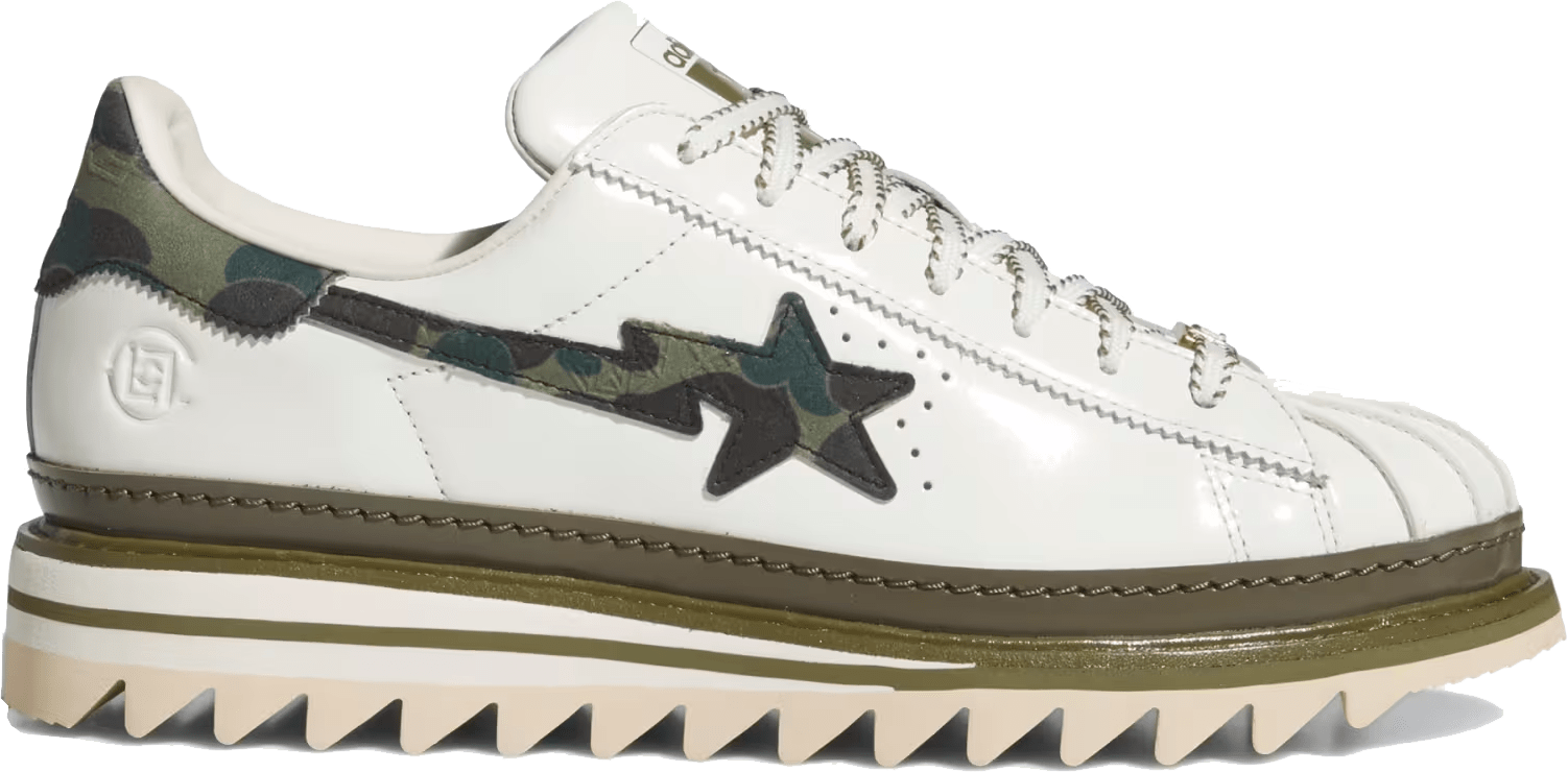 EDC x BAPE x Adidas Superstar By Edison Chen "Off White"