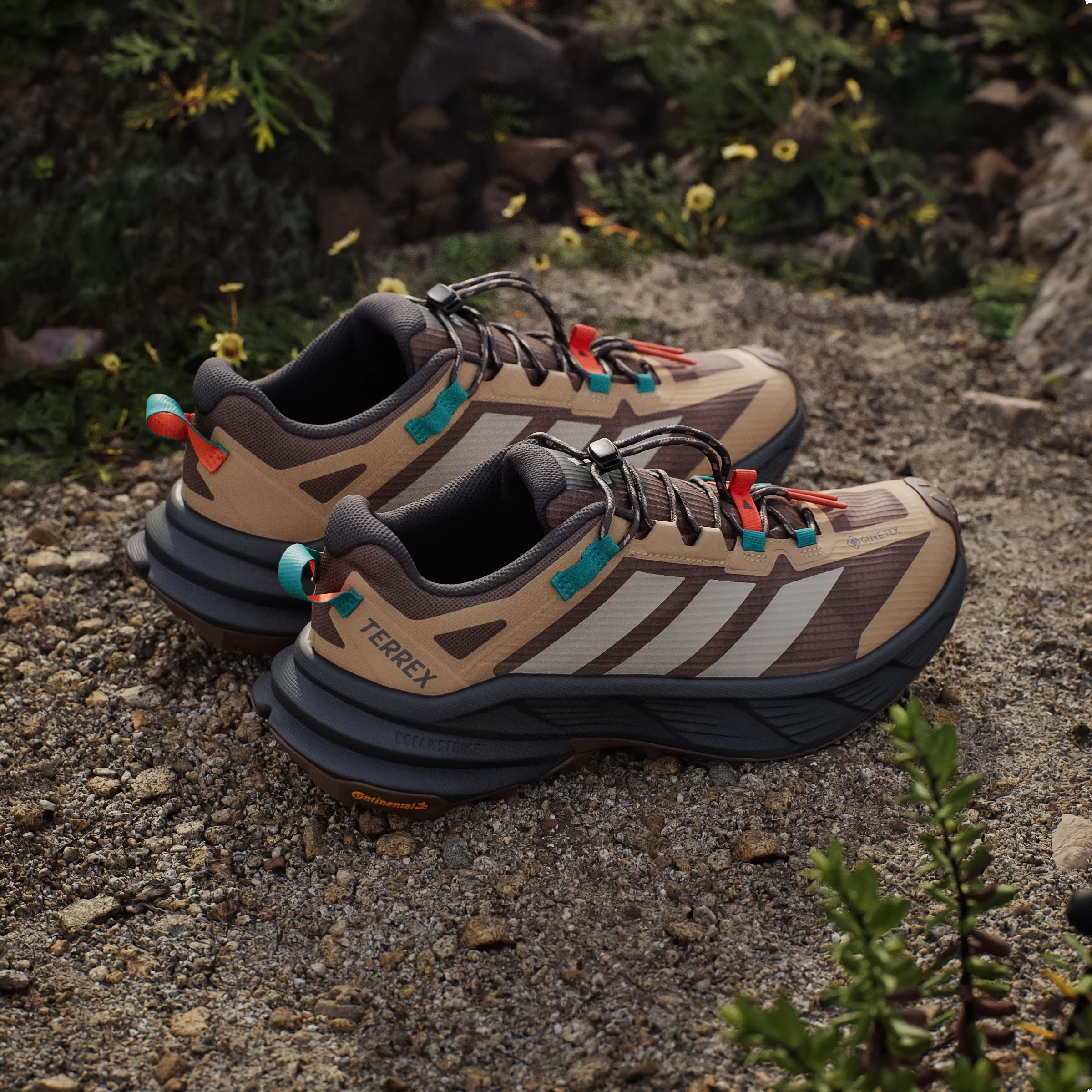 adidas Terrex Freehiker SL Gore-Tex Earth Strata Beige Pure Teal