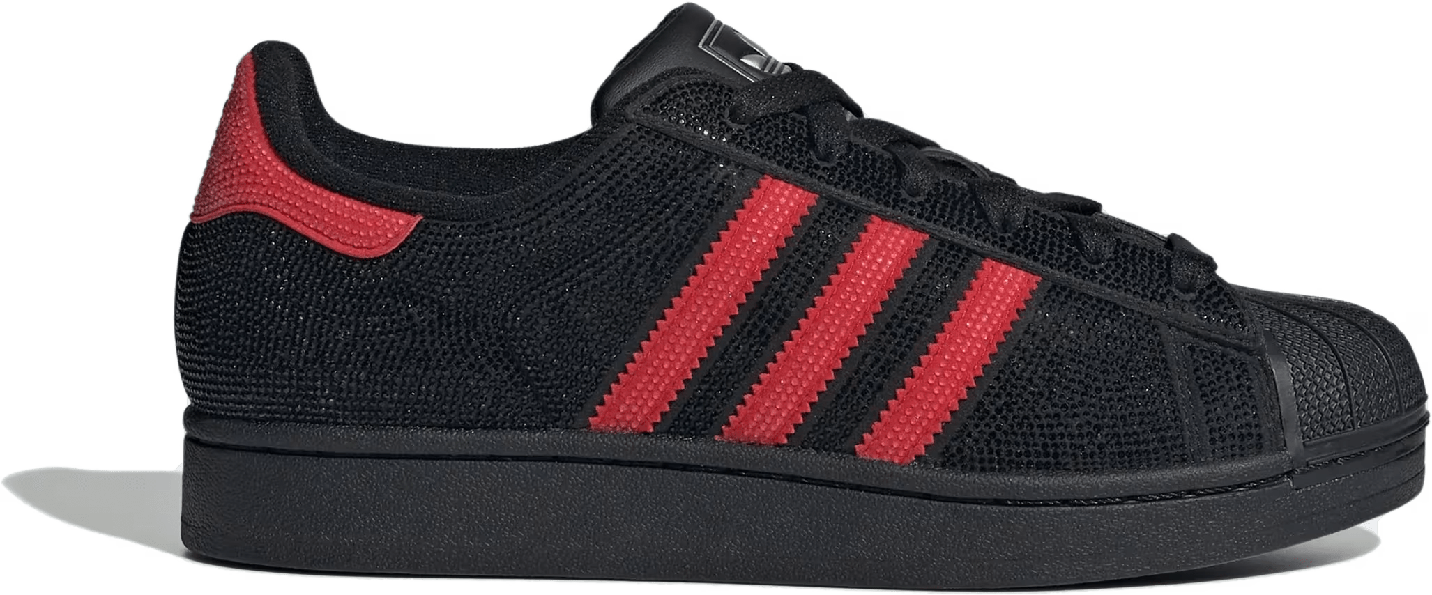 Adidas Superstar II Wmns "Rhinestone Black Better Scarlet"