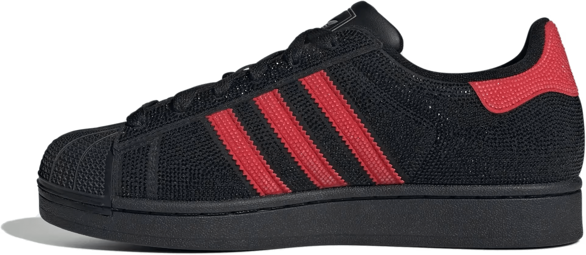 Adidas Superstar II Wmns "Rhinestone Black Better Scarlet"