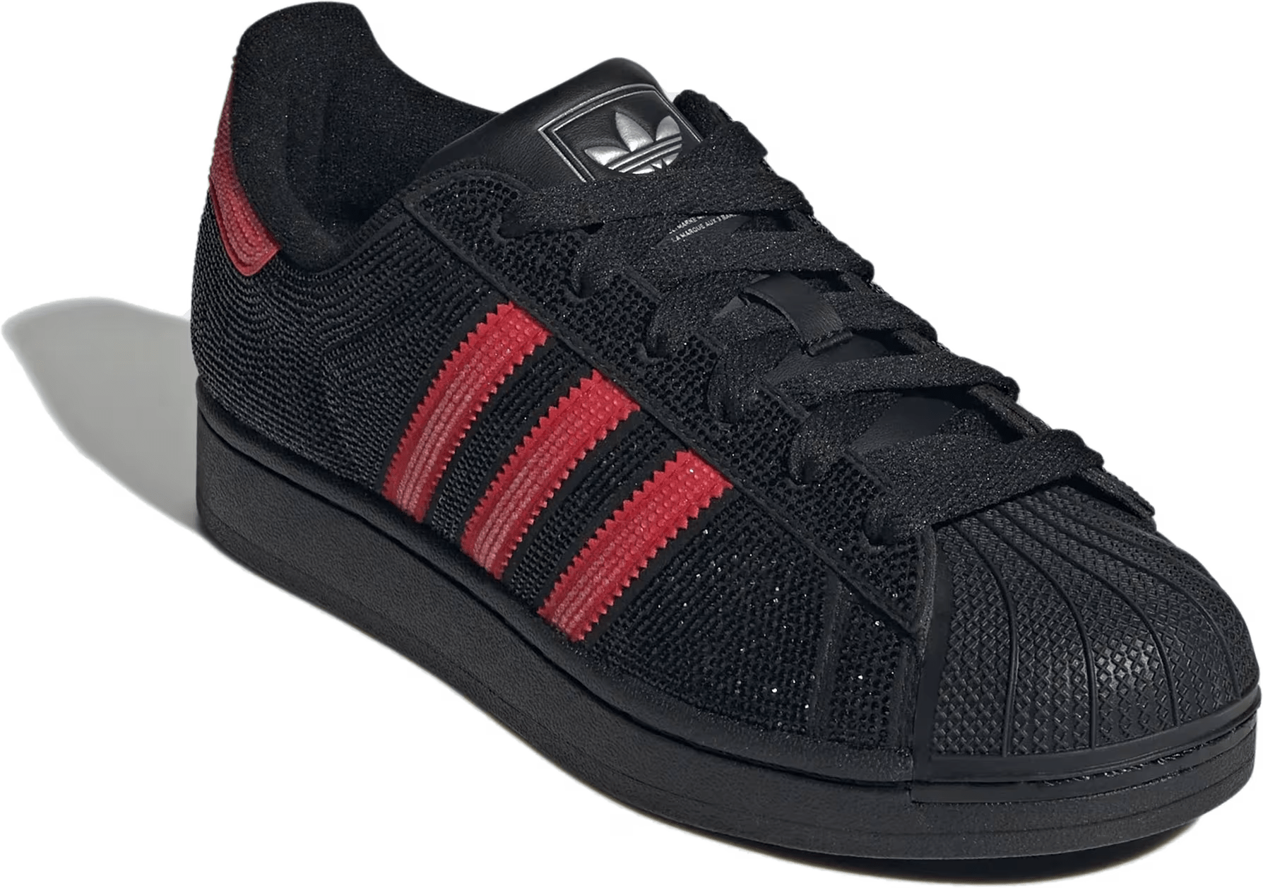 Adidas Superstar II Wmns "Rhinestone Black Better Scarlet"