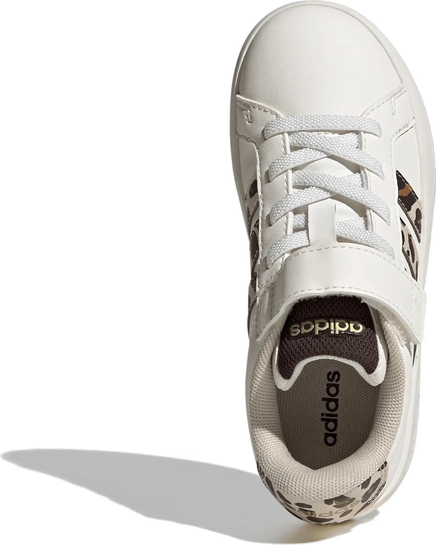 adidas Grand Court 3.0 EL White Aurora Coffee Cheetah (PS)