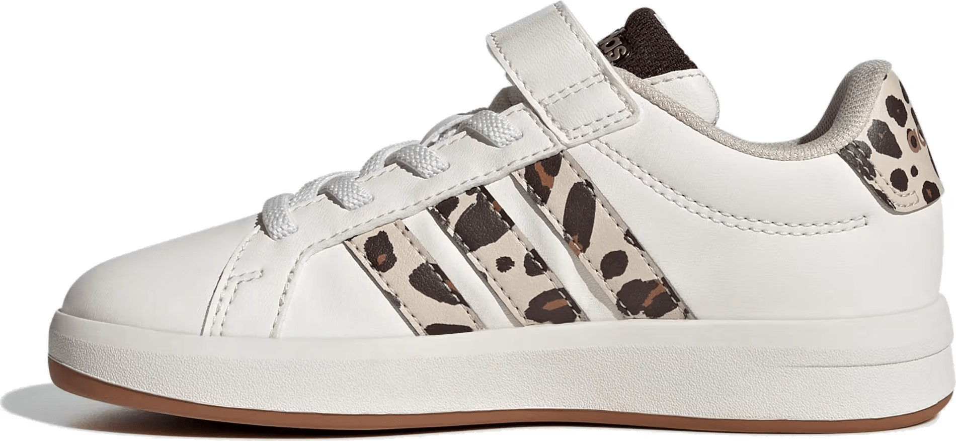 adidas Grand Court 3.0 EL White Aurora Coffee Cheetah (PS)