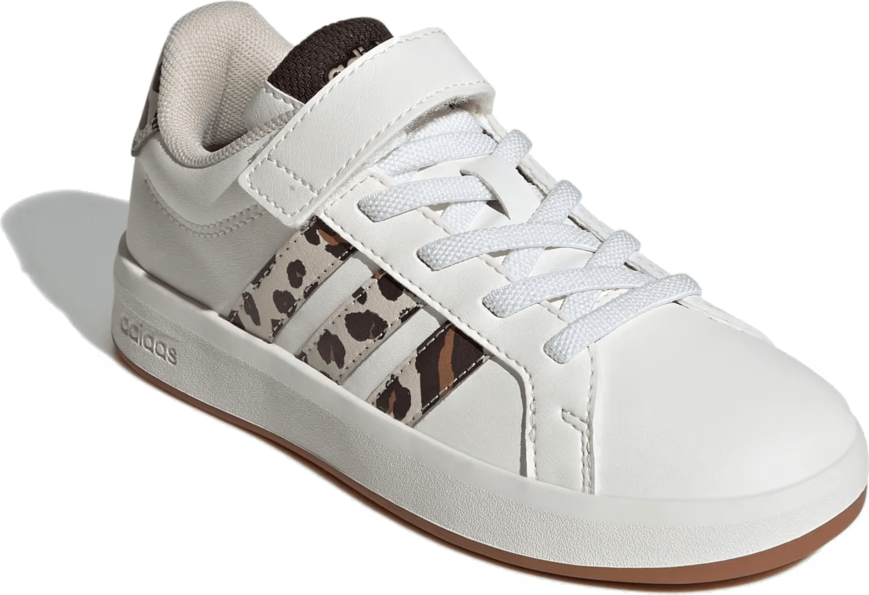 adidas Grand Court 3.0 EL White Aurora Coffee Cheetah (PS)