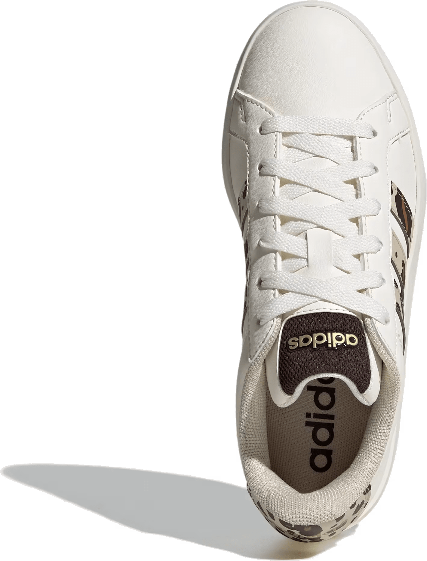 adidas Grand Court 3.0 White Aurora Coffee Cheetah (GS)