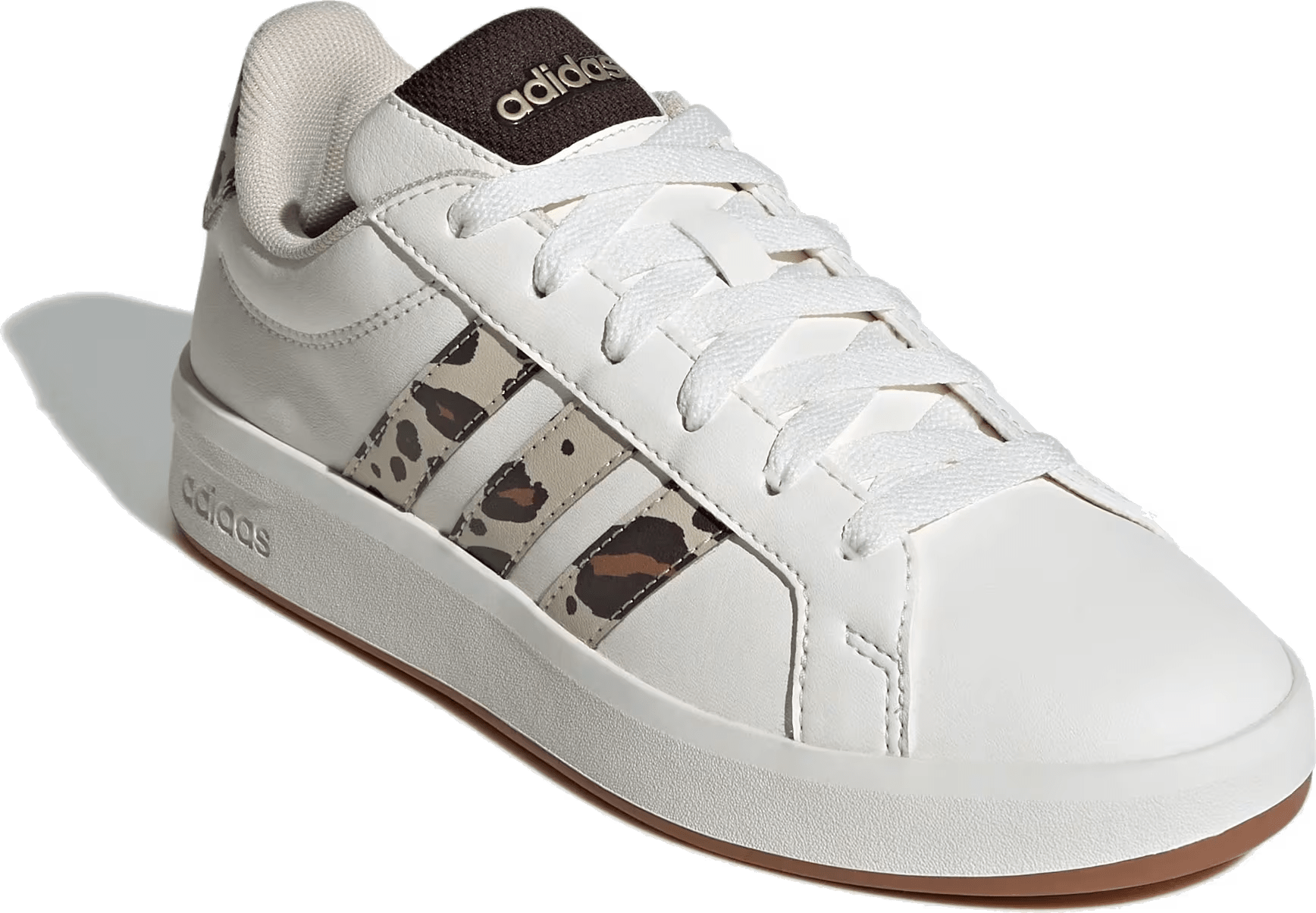 adidas Grand Court 3.0 White Aurora Coffee Cheetah (GS)