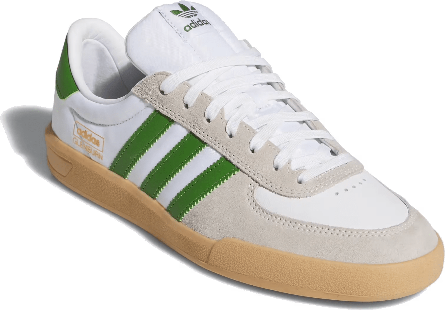adidas Glenburn White Crew Green Gum