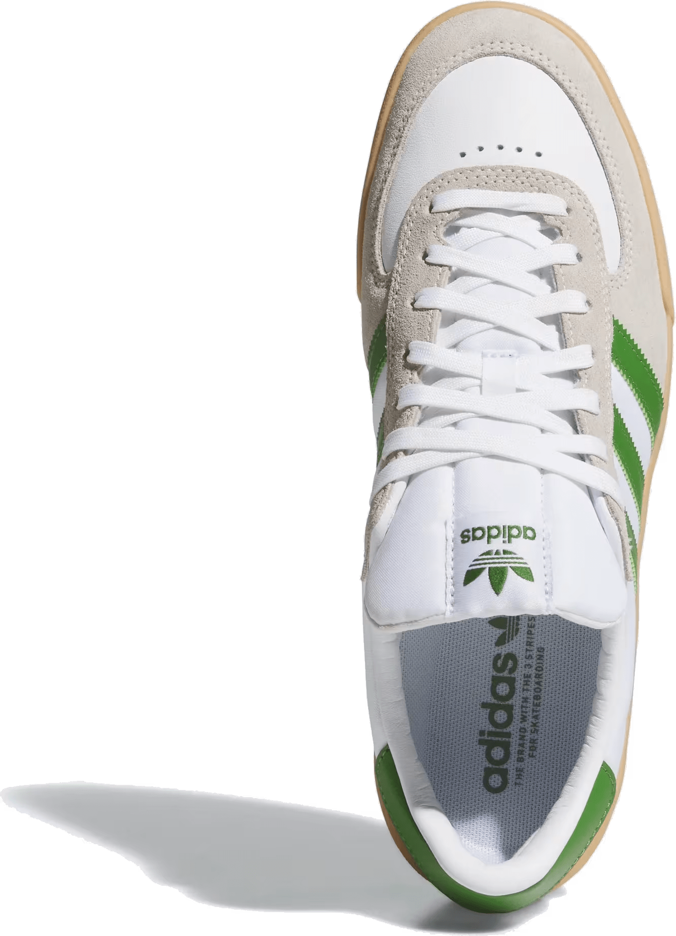 adidas Glenburn White Crew Green Gum