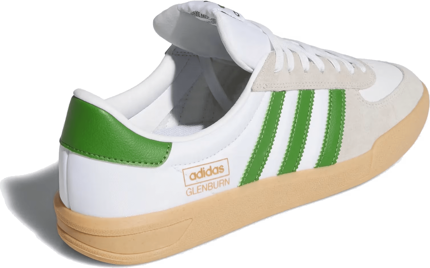 adidas Glenburn White Crew Green Gum