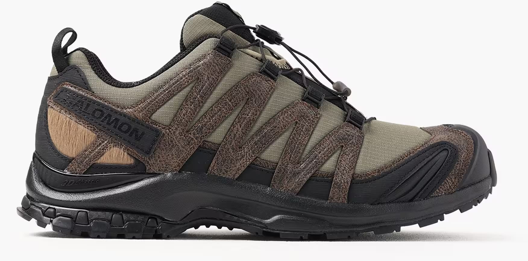 Salomon XA Pro 3D Distressed Leather Dark Earth Black