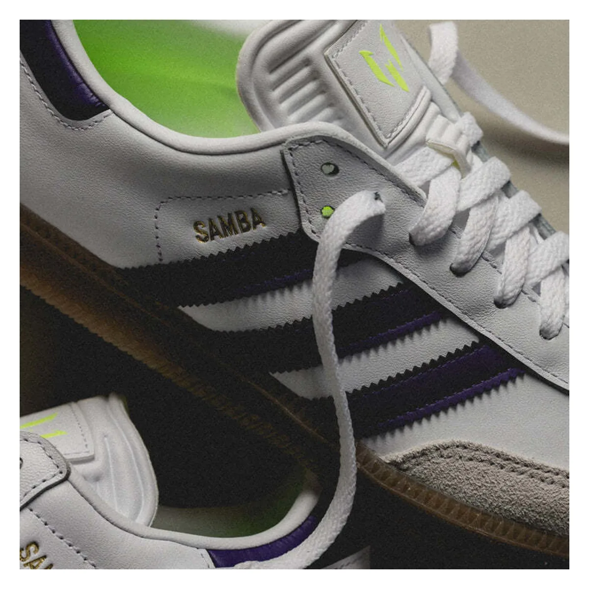 Lionel Messi x Adidas Samba "White Purple"