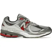 New Balance 2002R Silver Metallic Team Red