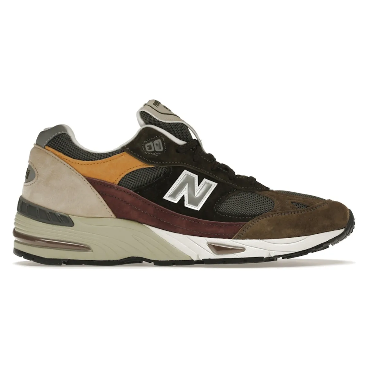 New Balance 991 Olive Burgundy Brown