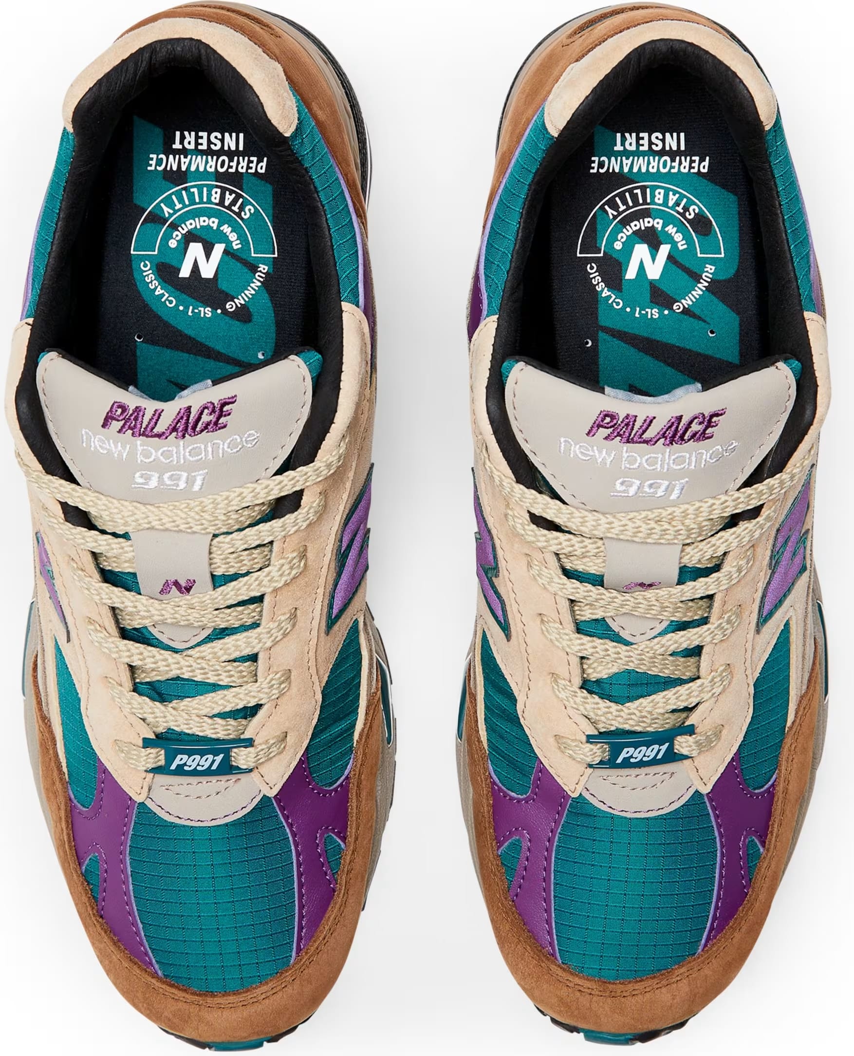 Palace x New Balance 991 Made in UK "Taos Taupe"