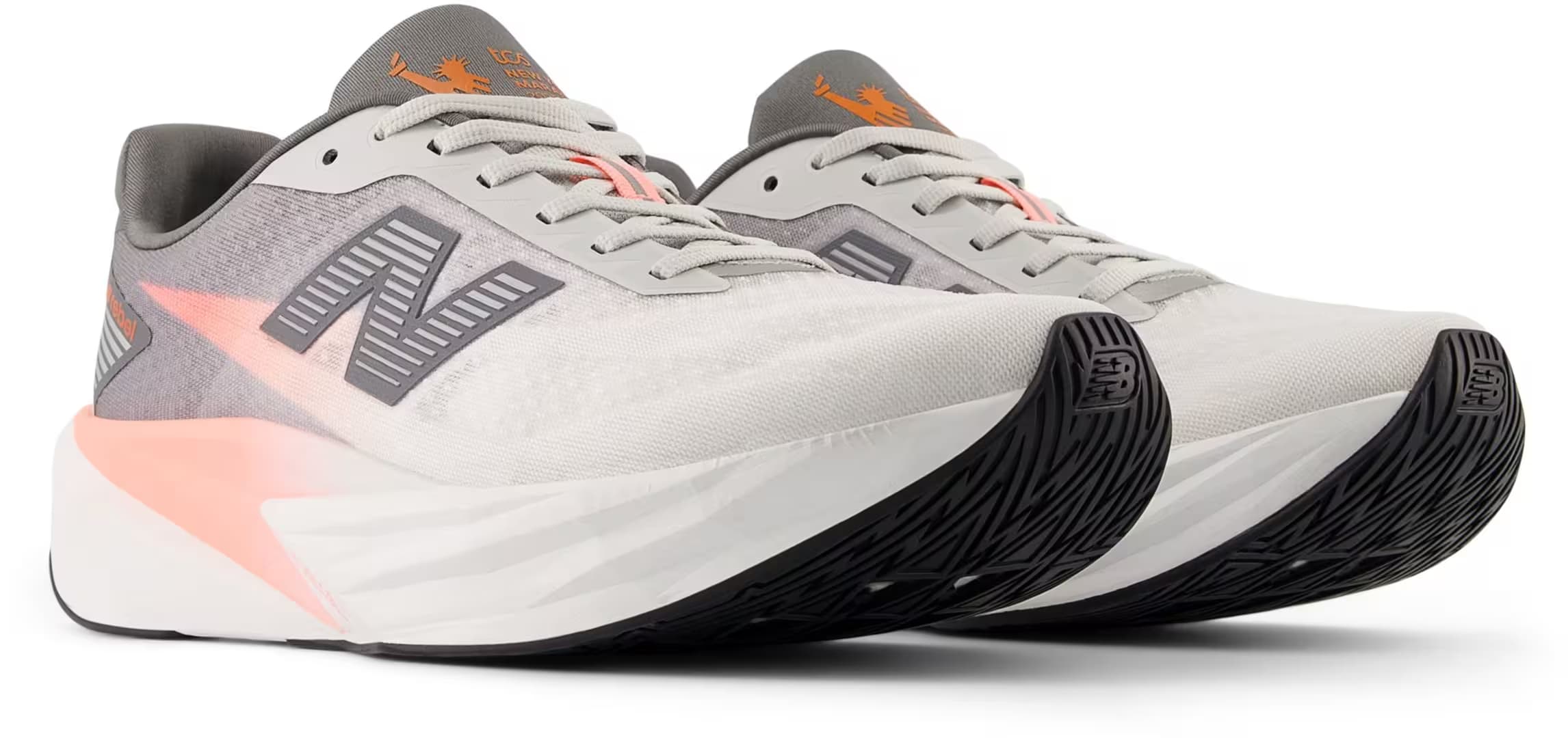 New Balance TCS NYC Marathon FuelCell Rebel v5 Grapefruit Grey Matter Poppy