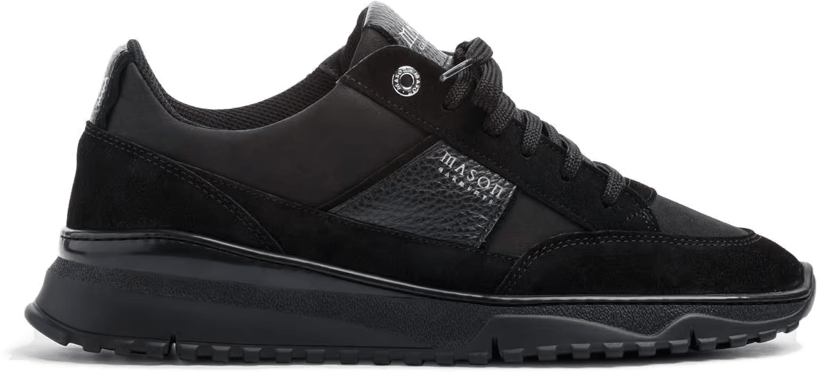 Mason Garments Mason Garments Black Suede Tia Runner Sneaker for Men and Women