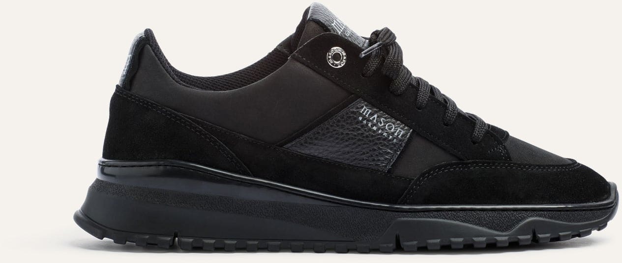 Mason Garments Mason Garments Black Suede Tia Runner Sneaker for Men and Women