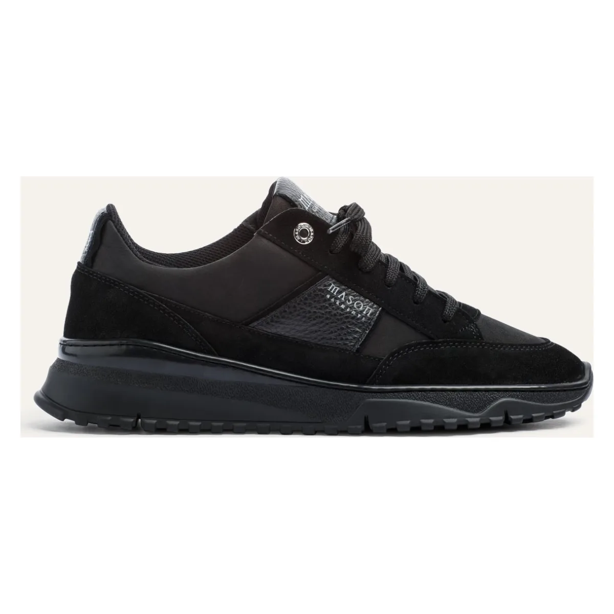 Mason Garments Mason Garments Black Suede Tia Runner Sneaker for Men and Women
