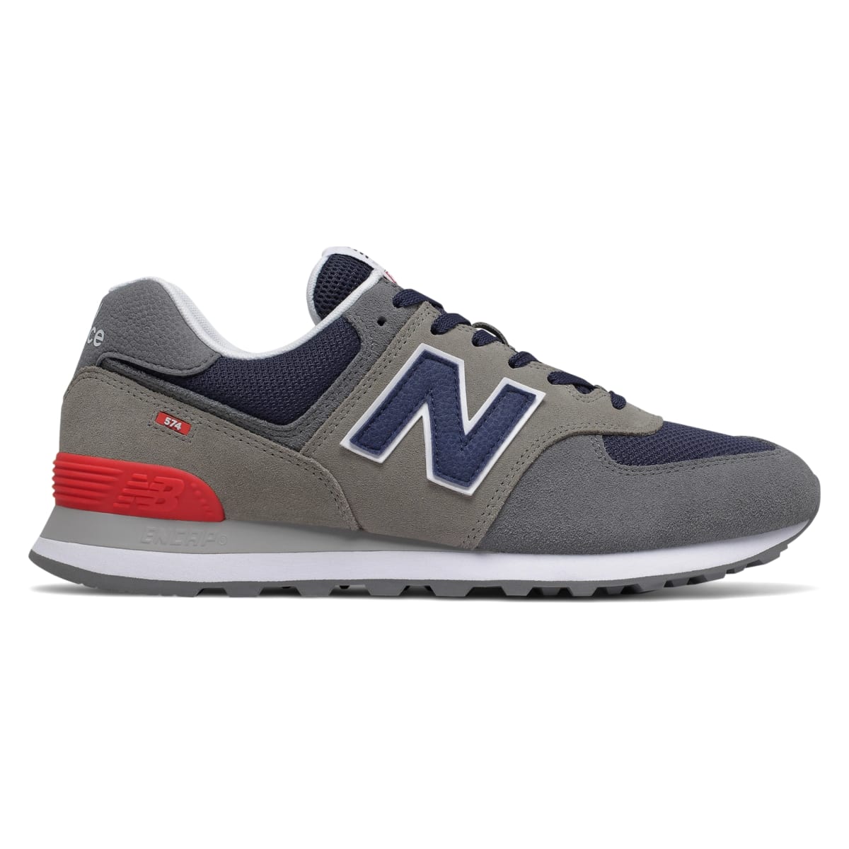 New Balance 574 Grey Navy Red