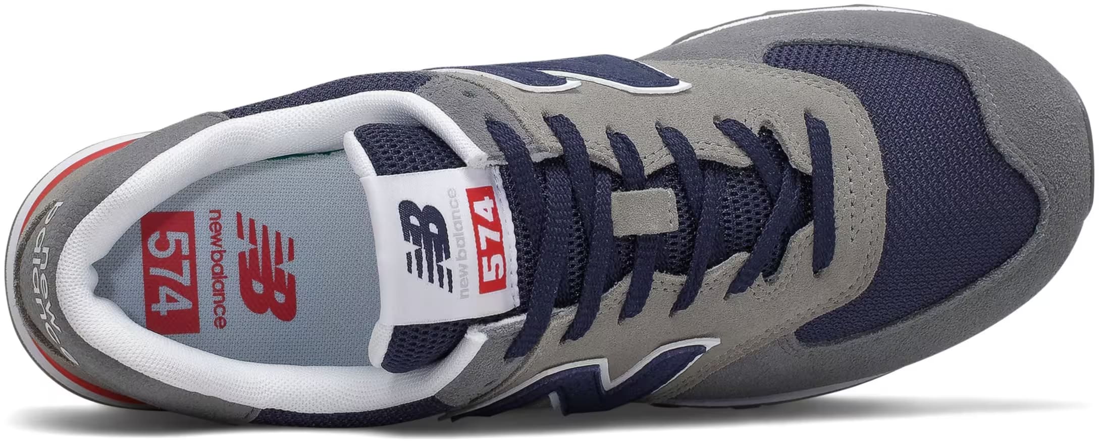 New Balance 574 Grey Navy Red