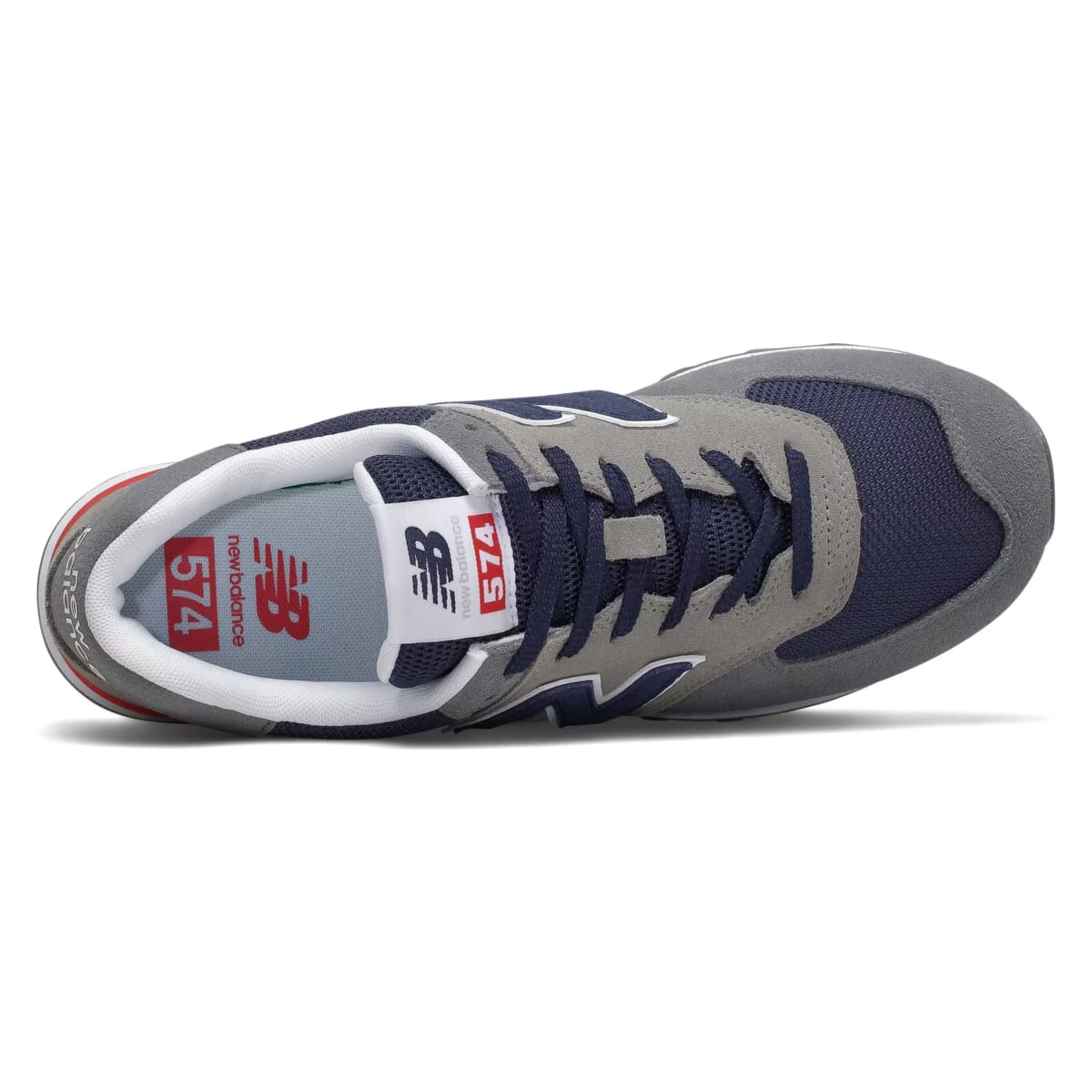 New Balance 574 Grey Navy Red
