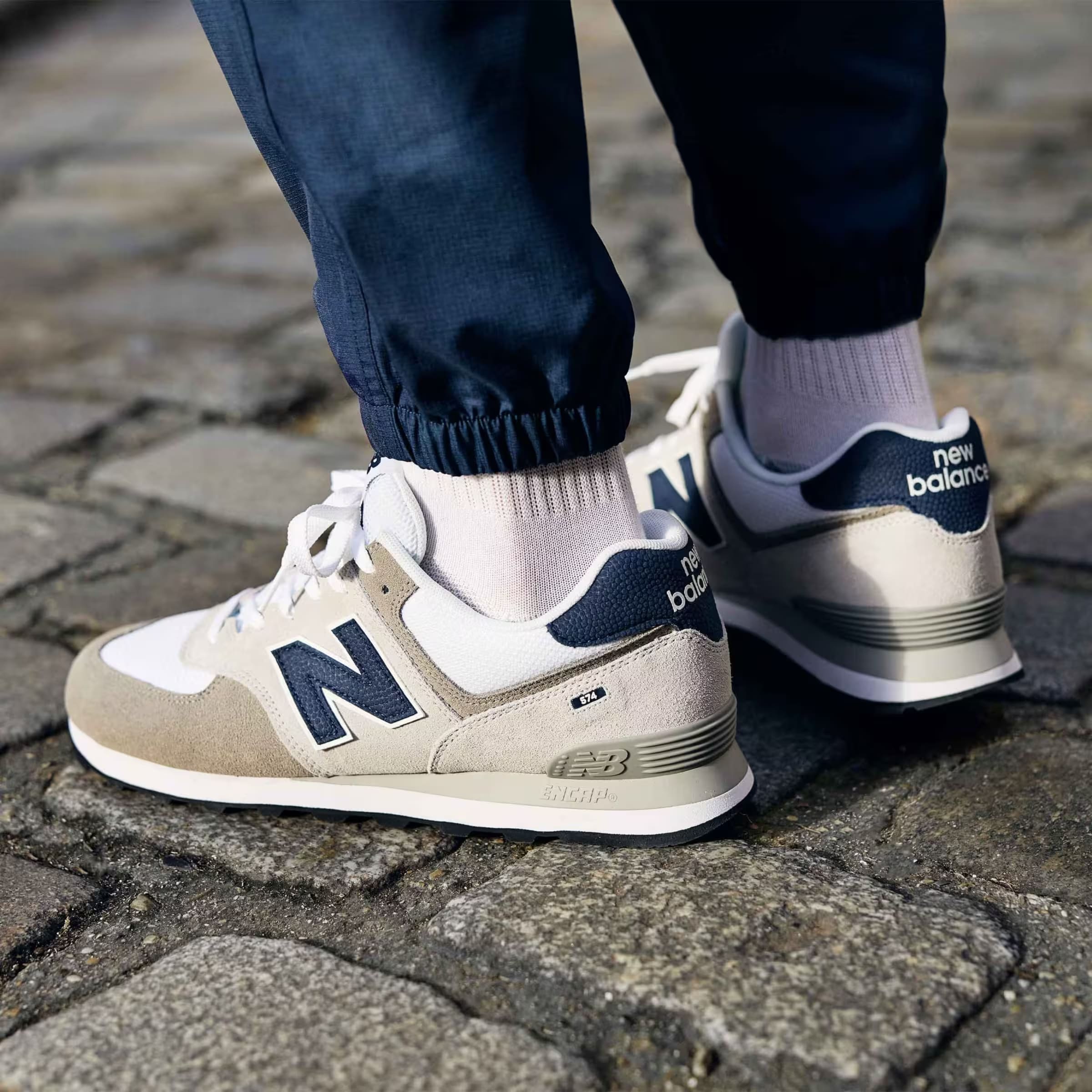 New Balance 574 Grey White Navy