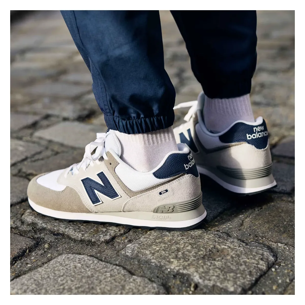 New Balance 574 Grey White Navy