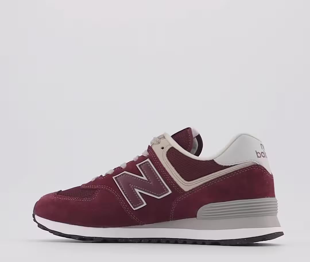 New Balance 574 Burgundy White