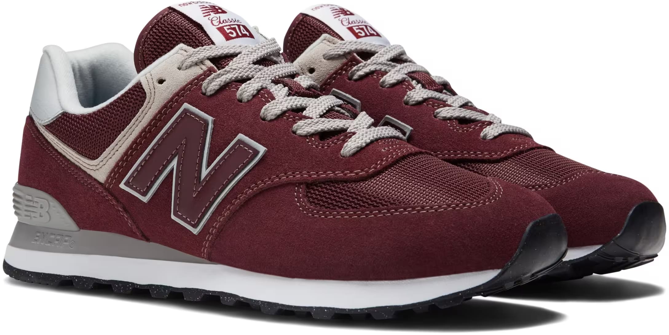 New Balance 574 Burgundy White