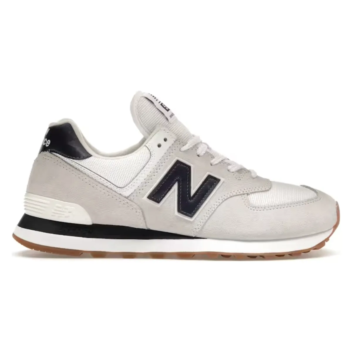 New Balance 574 White Navy Gum
